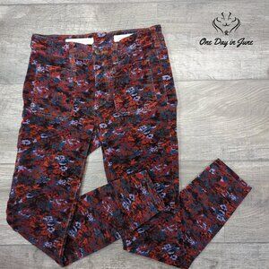Pilcro and the Letterpress Red and Blue Skinny Pants